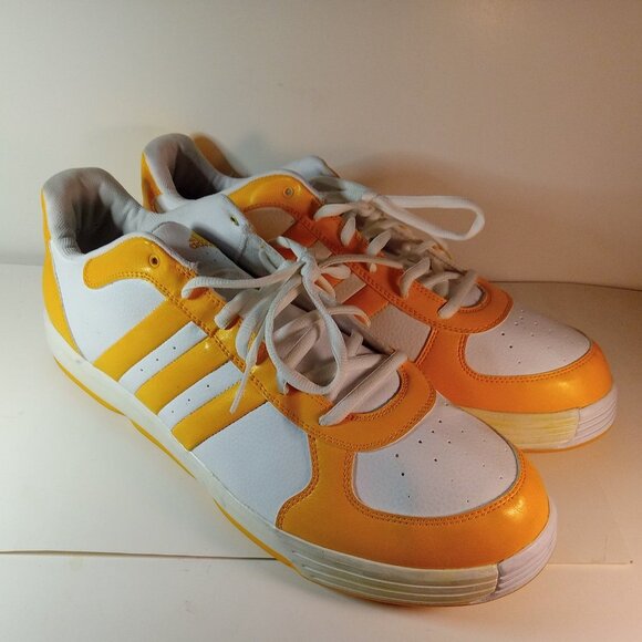 Addias  Yellow and Black Stripe Low Top Sneakers SZ. 18 - Picture 9 of 11